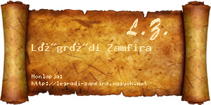 Légrádi Zamfira névjegykártya